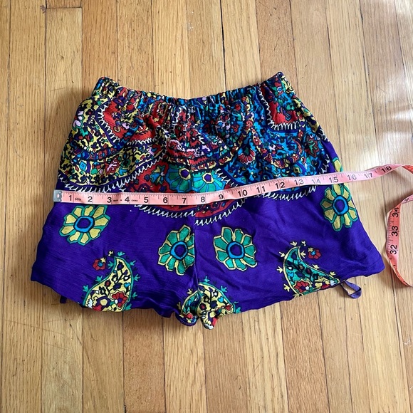 60s Vintage Hostess Set in Purple Paisley w Shirred Waist - Picture 9 of 13